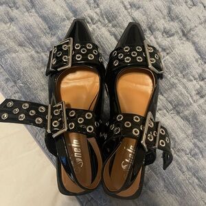 SHEIN Black Flats